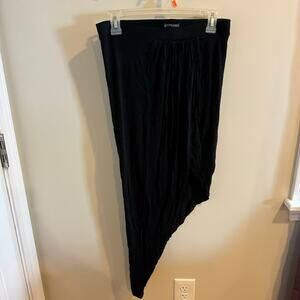 Express Black Asymmetrical Midi Black Skirt Size Small